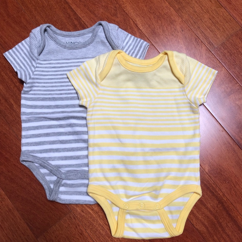 Vince pima cotton onesies 0-3 months